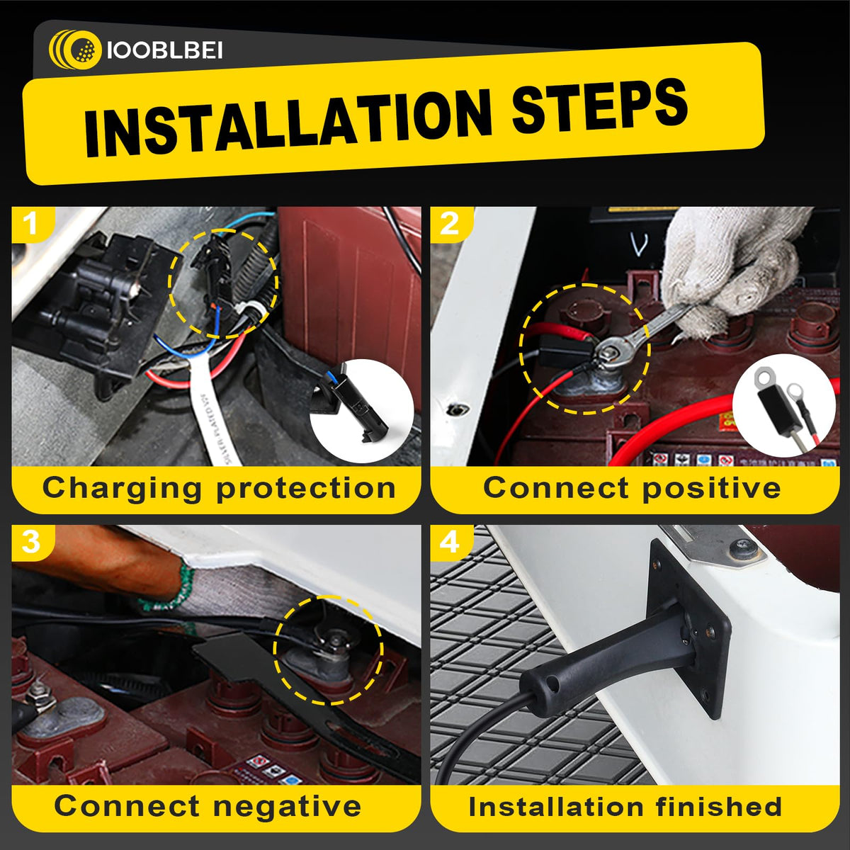 IOOBLBEI complete charging port with DC cord for immediate use