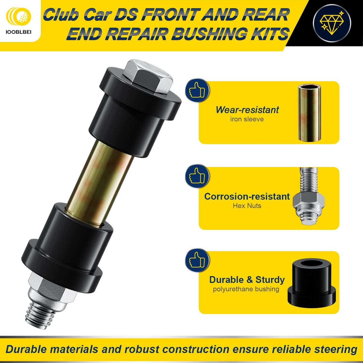 IOOBLBEI Durable hardware supports reliable Club Car DS repairs.