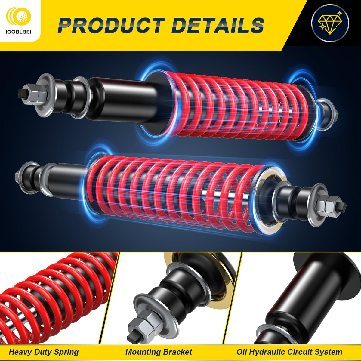 IOOBLBEI front and rear compatibility, easy installation.