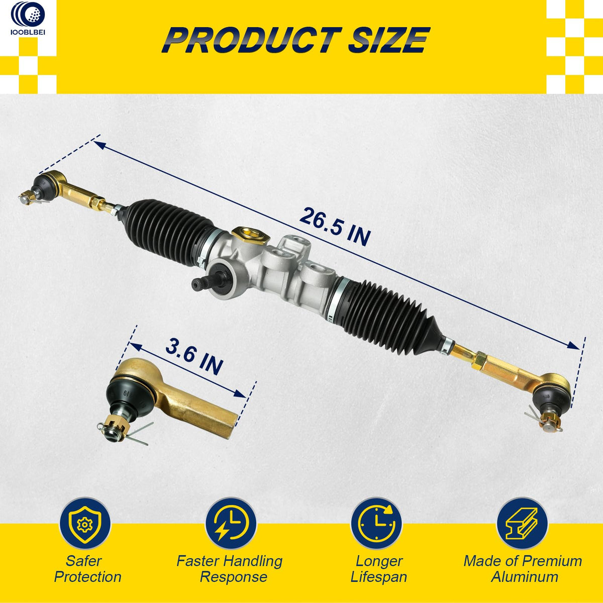 IOOBLBEI EZGO RXV gear box with precise hole placement for secure mounting.