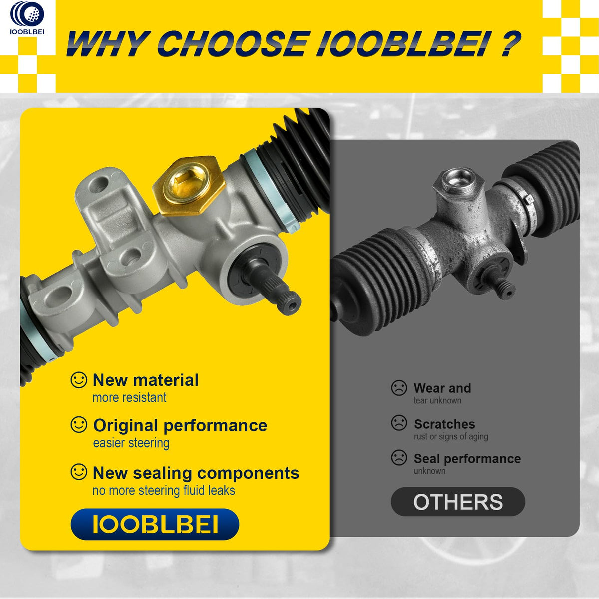 IOOBLBEI EZGO RXV replacement part supports reliable steering performance.