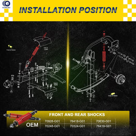IOOBLBEI complete shock set ready for EZGO upgrade