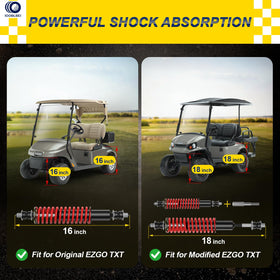IOOBLBEI EZGO TXT shock assembly with four springs and mounts