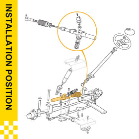 IOOBLBEI EZGO TXT steering rack assembly kit with essential hardware