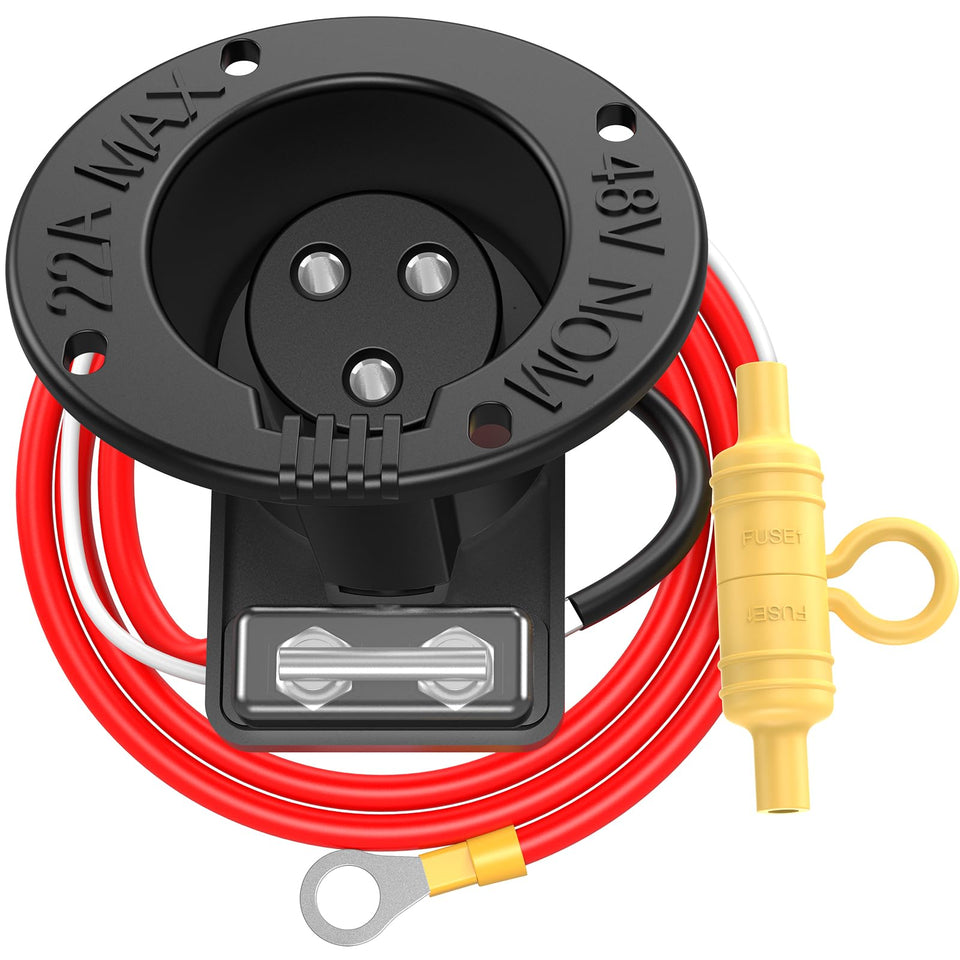 IOOBLBEI golf cart 48V charger receptacle for Club Car DS shown in product shot