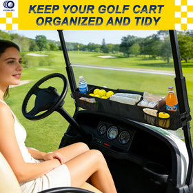 IOOBLBEI golf cart front storage basket no-drill installation on compatible carts