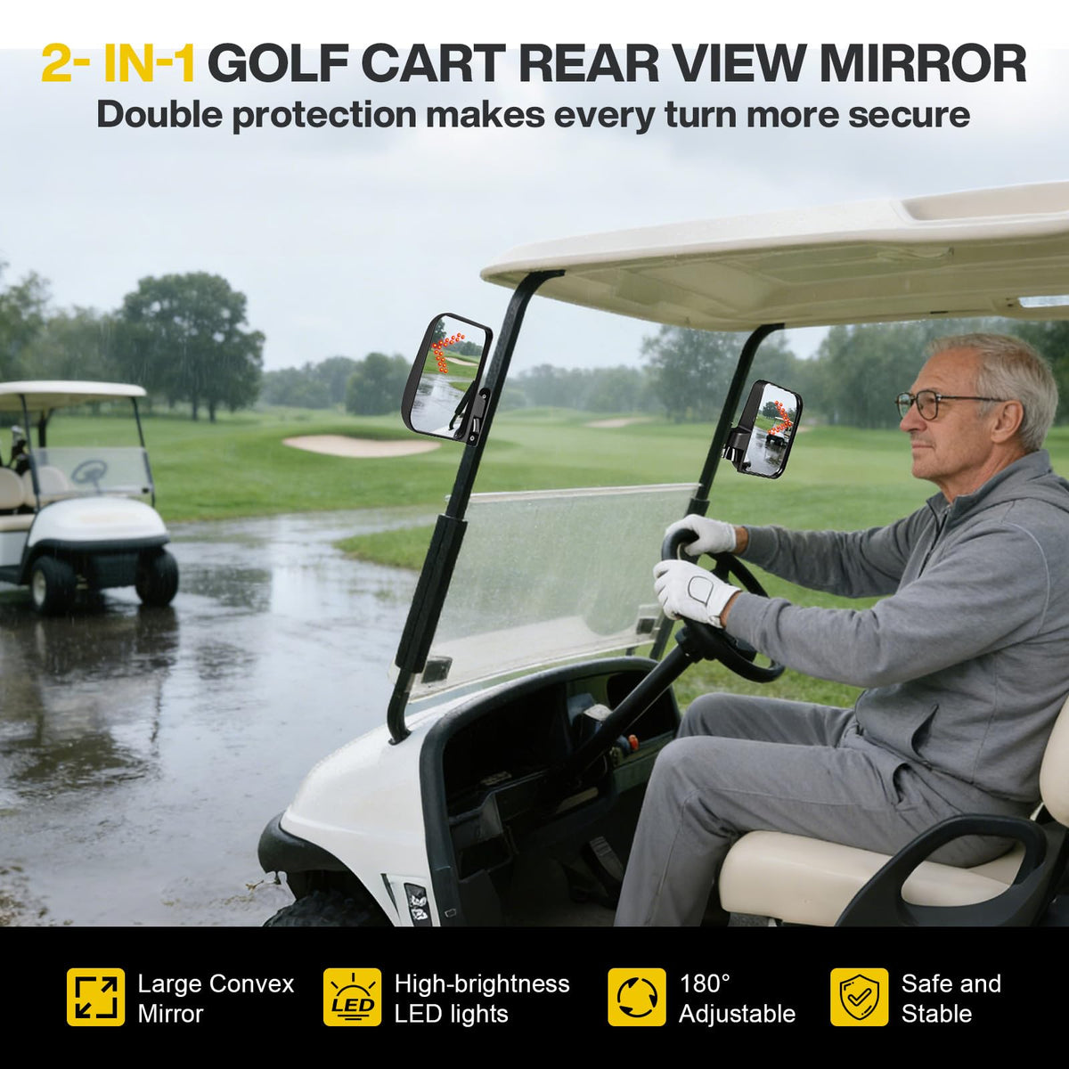 IOOBLBEI side-mirror with turn signals improves signaling visibility