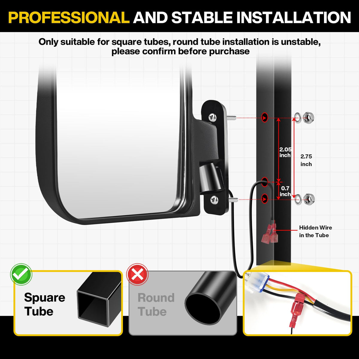 IOOBLBEI enhanced day-night visibility for safer reversing