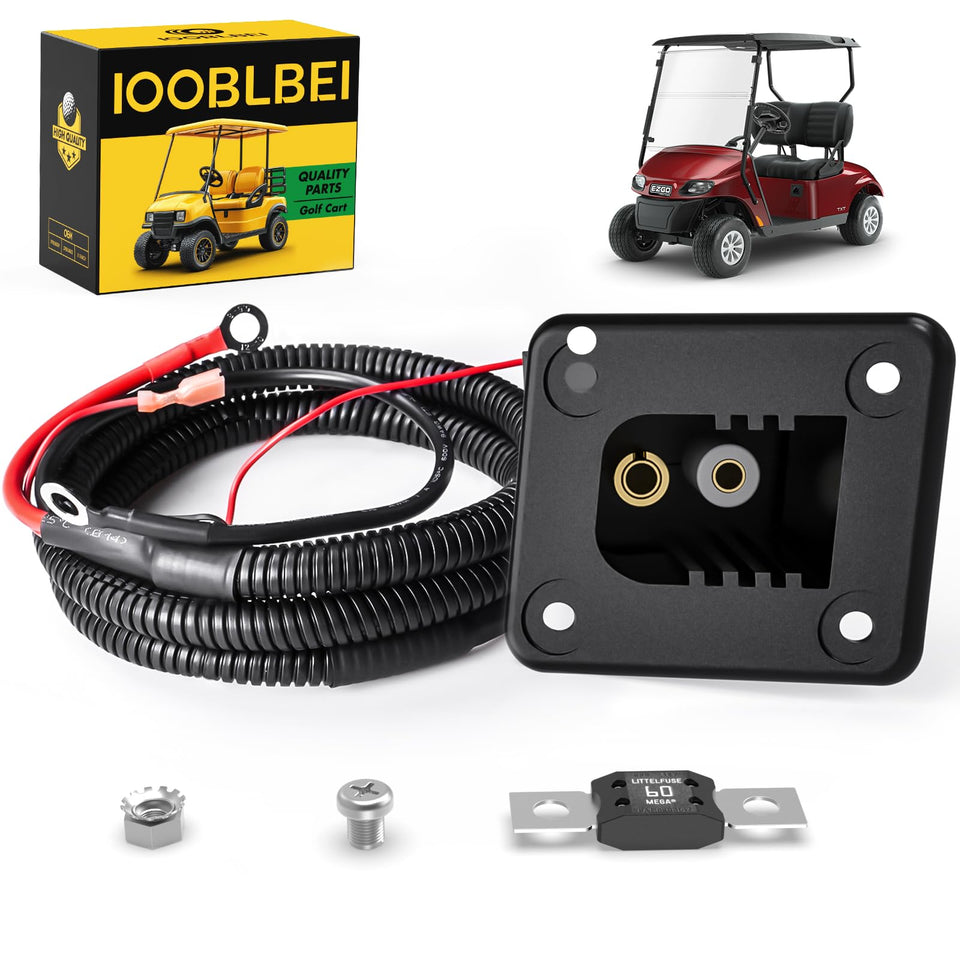 IOOBLBEI EZGO TXT charger receptacle for 1994–2008 boosts charging reliability.