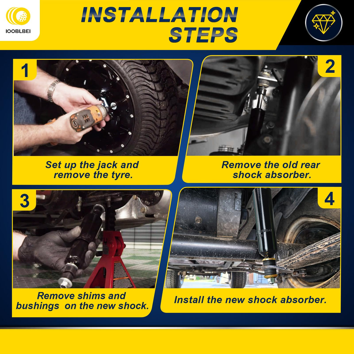 IOOBLBEI high-strength steel shocks resist wear for longer performance