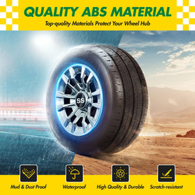IOOBLBEI 4-piece hubcap set provides balanced styling across wheels.