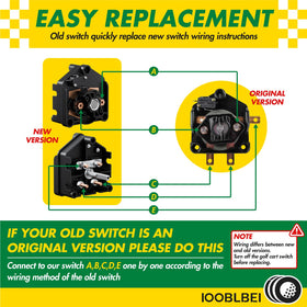 IOOBLBEI OEM micro switch 1014808 ensures reliable gear changes.