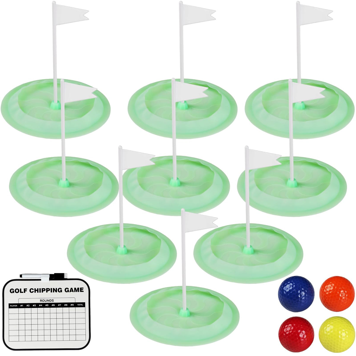 IOOBLBEI mini golf game set in a backyard layout showcasing creative course design