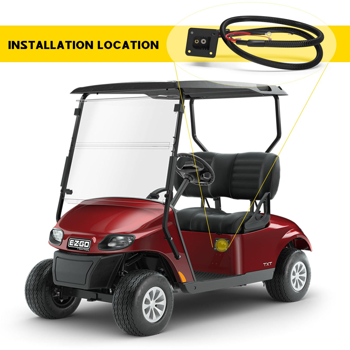 OE replacement part from IOOBLBEI fits classic EZGO carts.