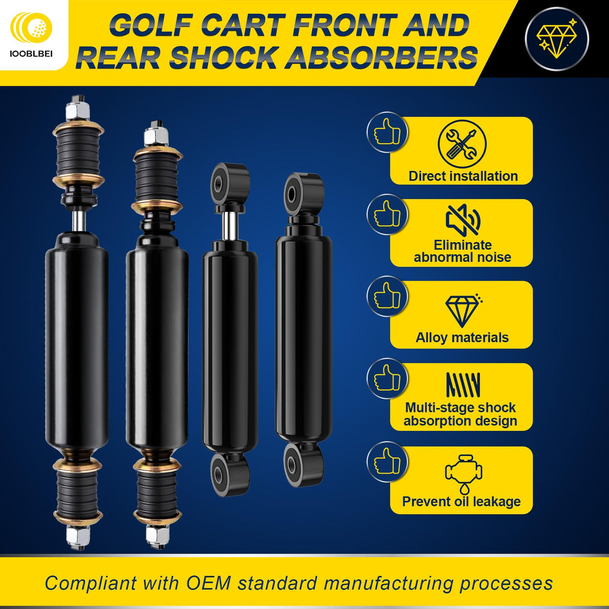 IOOBLBEI OEM-number reference shocks fit Club Car accurately