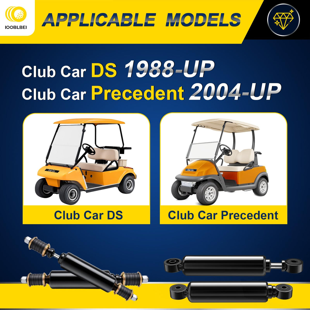 IOOBLBEI four-shocks package supports front and rear suspension
