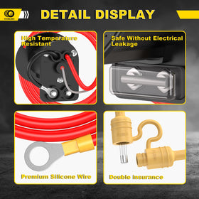 IOOBLBEI included washers, nut, and crimp connector for mounting