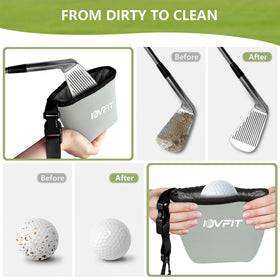 iovfit golf cleaner scrubs ball surfaces for quick dirt removal