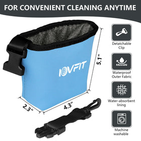 iovfit golf cleaning bag blue waterproof material resists rain and mud on the course