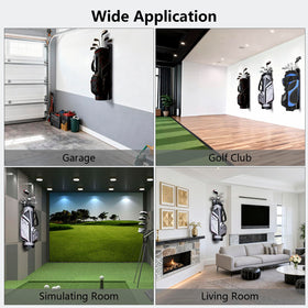 iovfit wall-mount golf bag storage reinforced bottom-tray for steady club support