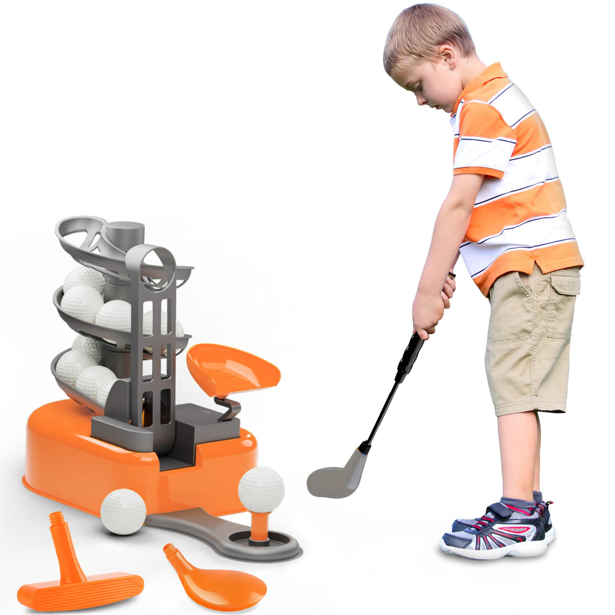 iplay iLearn ball-to-tee trainer supports hand-eye coordination through playful practice