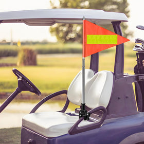 iplusmile mobility scooter flag with safety features for night rides.