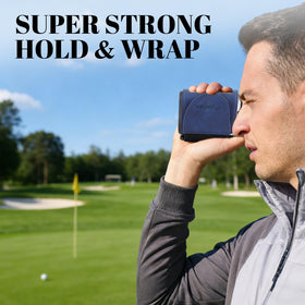 ipowlax magnetic-hold-rangefinder on golf cart provides secure stays between shots.