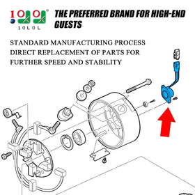 IQ High Speed Magnet for Club Car DS rear installation with no gear changes