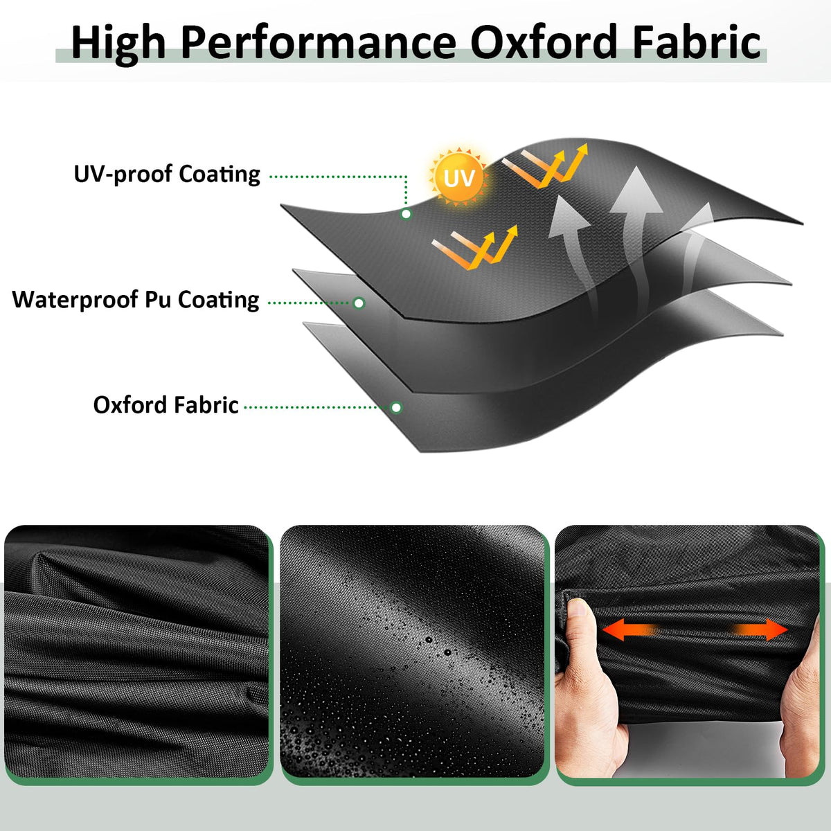 Isamant golf cart cover in waterproof Oxford fabric shielding from rain and sun