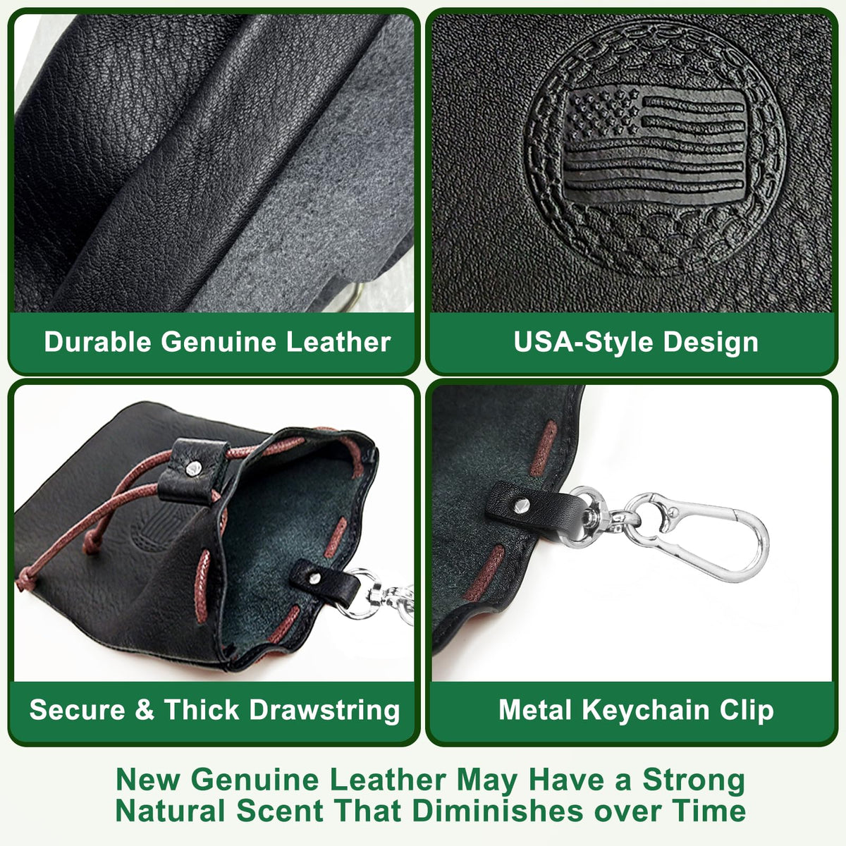 Drawstring lock feature on iSamzan golf pouch securing contents