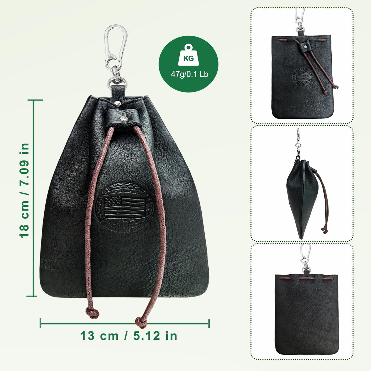 Ultra-lightweight iSamzan golf tee bag in palm size
