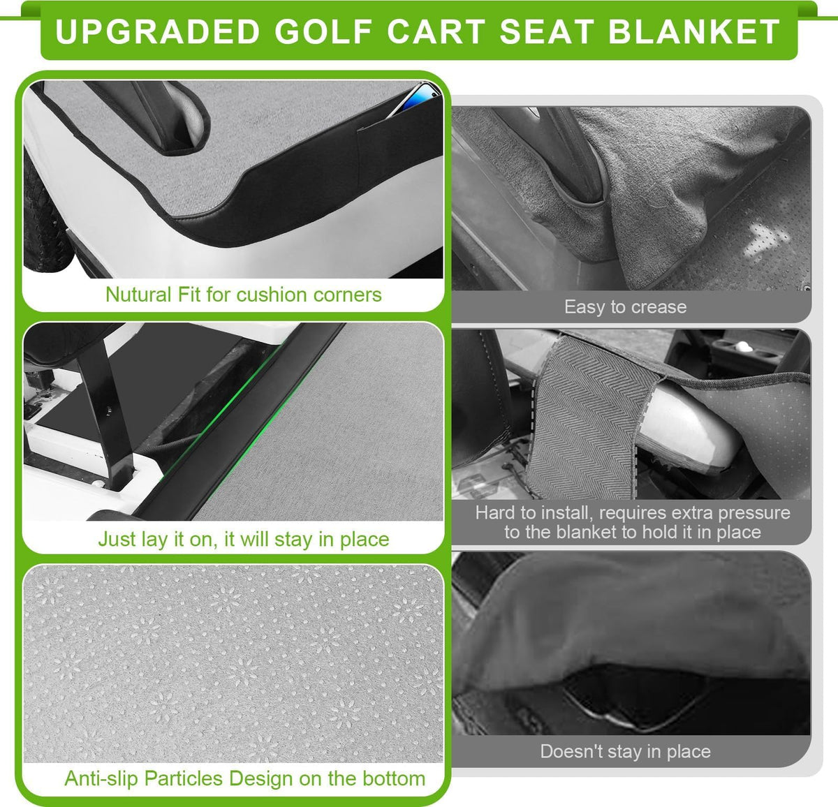iLSKW EZGO TXT/RXV seat cover with pockets for convenient storage during rides