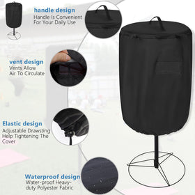 Bottom drawstring ensures secure fit during windy days.