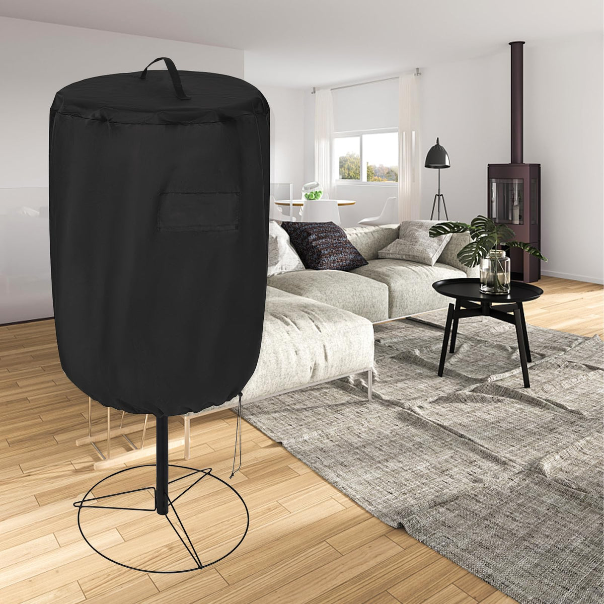 Top carry handle for easy on-off handling.
