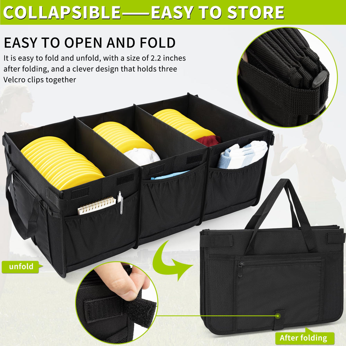 ITHWIU bag features 10 side pockets for accessories and spare discs.