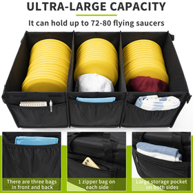 ITHWIU disc golf bag with 3 dividers keeps discs organized on course.