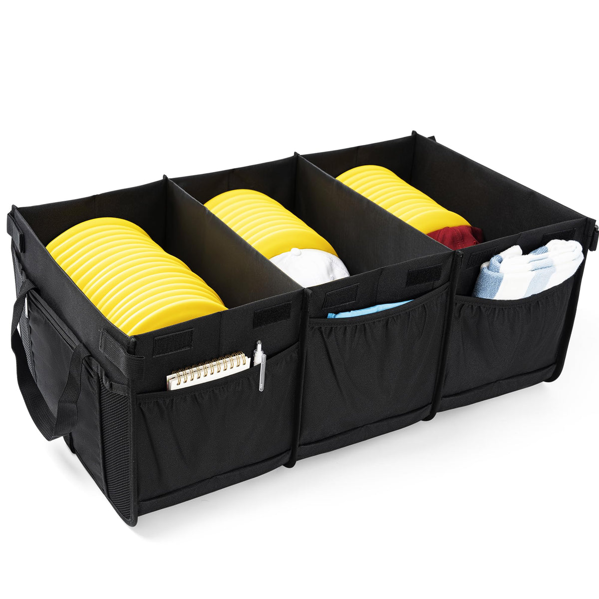 ITHWIU disc golf storage bag with cover shows large capacity up to 80 discs.