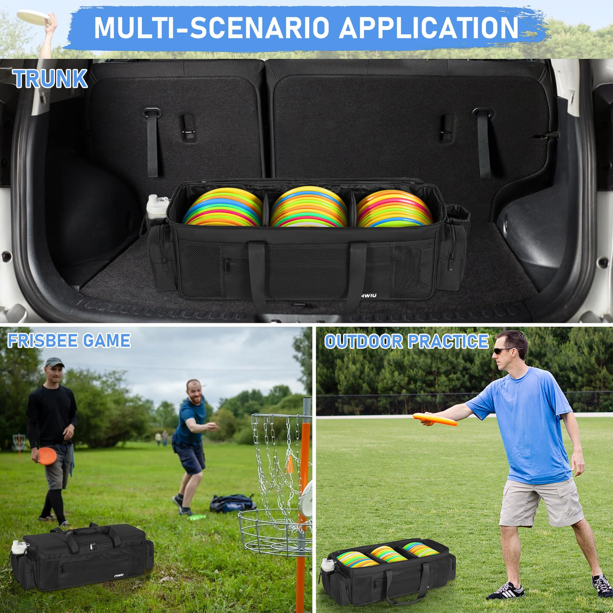 ITHWIU Disc Golf Storage Bag weighs 2.4 pounds for portability