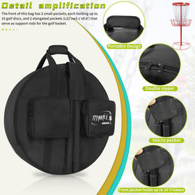 ITHWIU padded bag side pocket area designed for extra discs.
