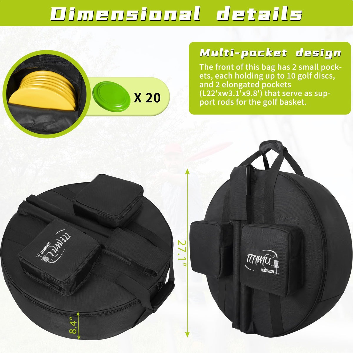 ITHWIU padded bag made from durable 1680D polyester withstands heavy gear.