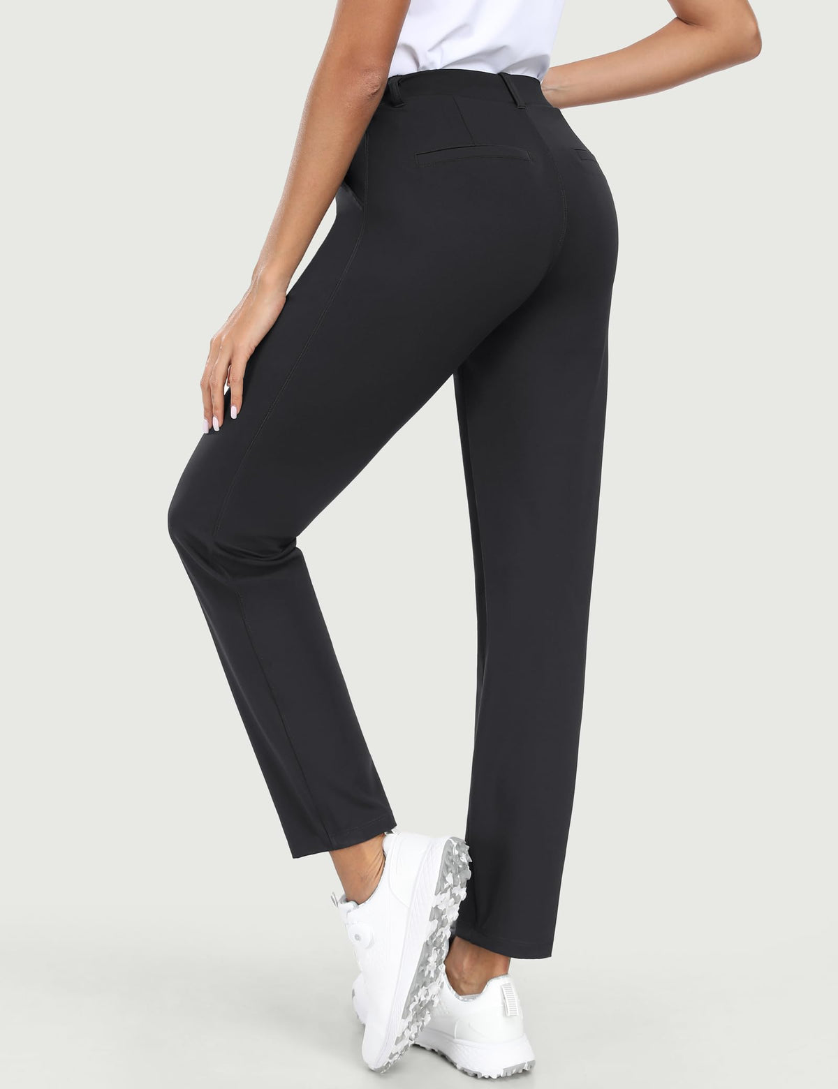 IUGA stretchy pants with elastic waistband and belt loops for easy, comfortable wear.