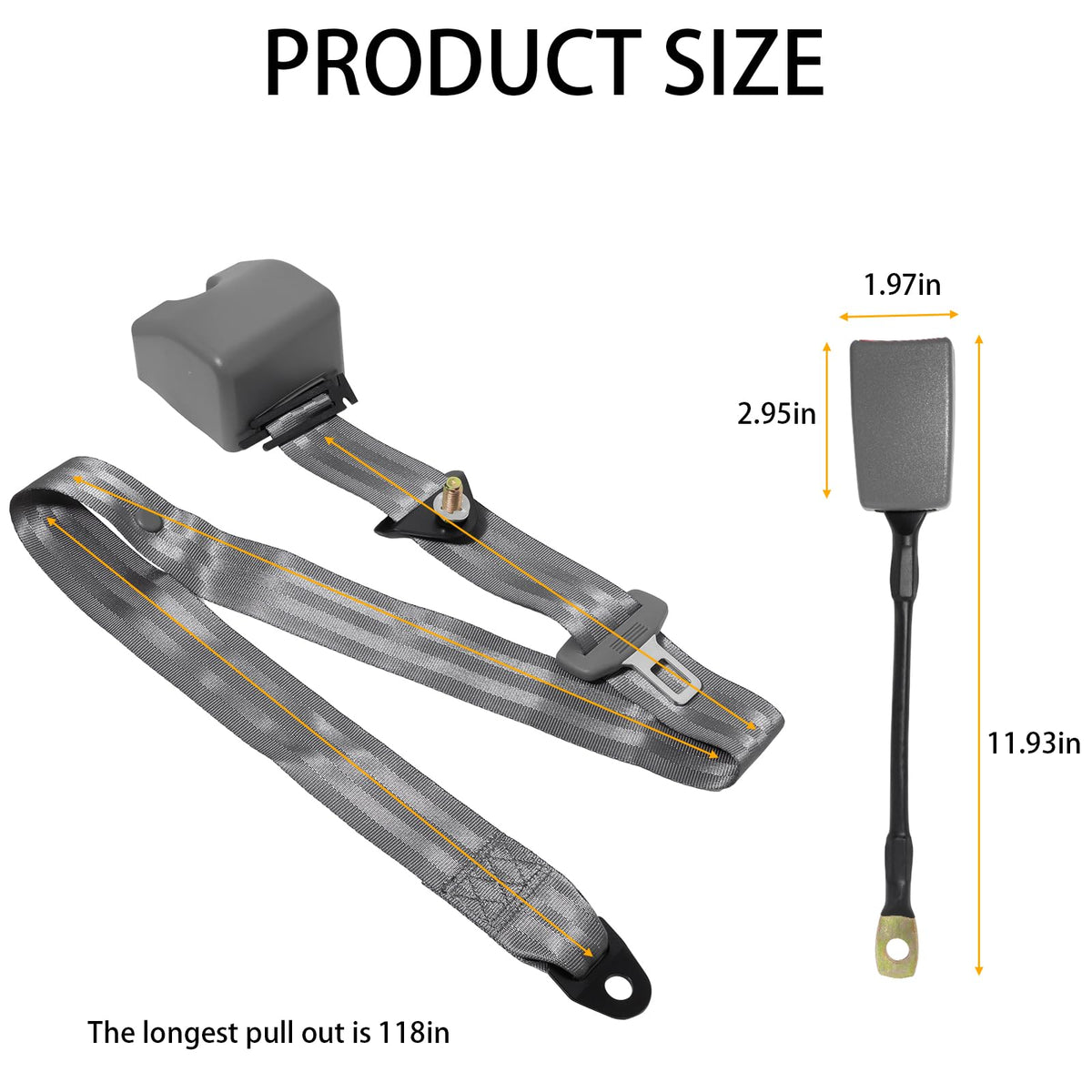 IYUANWH universal-fit seatbelt pads installation angle demonstrates quick setup.