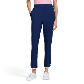 IZOD Candi Piped Capri front view showing sleek athletic silhouette and piping detail for workouts.