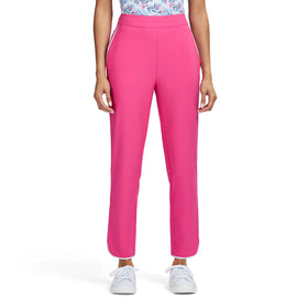 IZOD Candi Piped Capri in hot pink, front view, flexible performance for workouts and casual wear