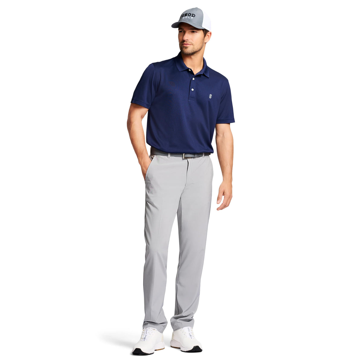 IZOD SwingFlex pants zipper fly detail for secure closure