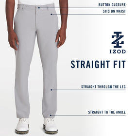IZOD four-pocket design provides secure storage on the go.