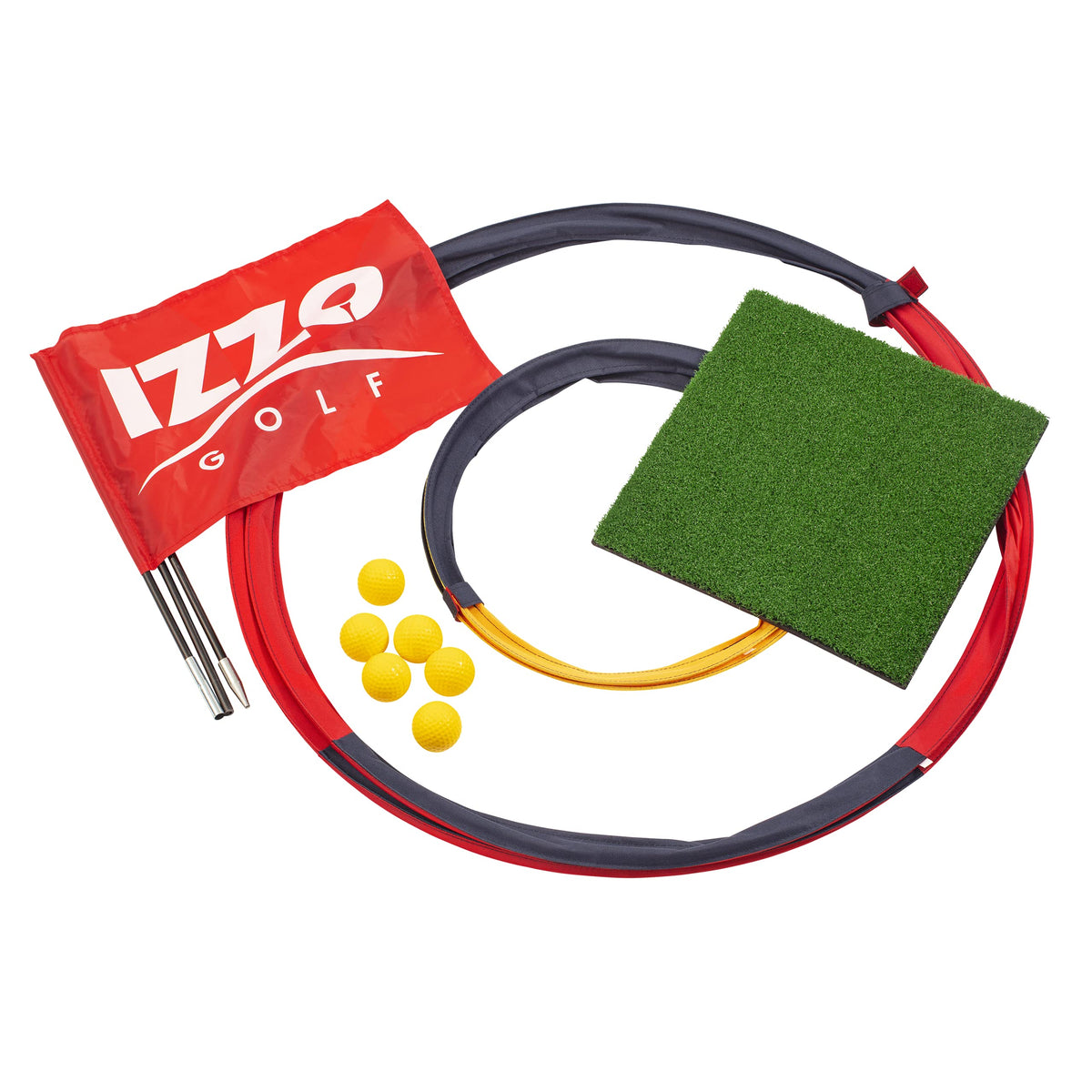 Izzo Backyard Bullseye targets fold for easy storage.