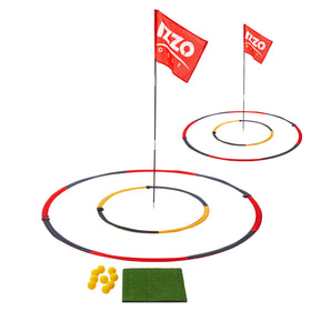 Izzo Backyard Bullseye 50-inch target enhances iron accuracy outdoors.