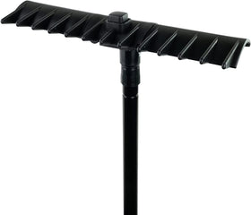 Izzo Foldable Bunker Rake stored in golf bag for quick access