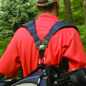 Izzo Comfort Swivel Dual-Strap shows ergonomic contoured straps for even weight distribution.